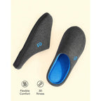 Veracosy Men'S Two-Tone Memory Foam House Slippers Indoor Outdoor Durable Rubber Sole