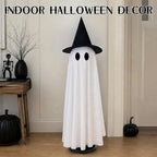 Halloween Decor Indoor 46.5" Lighted Animated Floating Ghost With Spooky Sound & Touch Activated Sensor Spooky Ghosts Halloween Decor For Party Home Haunted House
