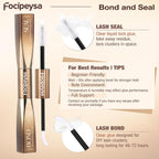 Focipeysa Fox Eye Lash Clusters Kit Fox Tail Lashes Cluster Eyelash Extensions Kit With Lash Bond And Seal, Lash Remover Lash，Lash Tweezers Diy Lash Clusters Set