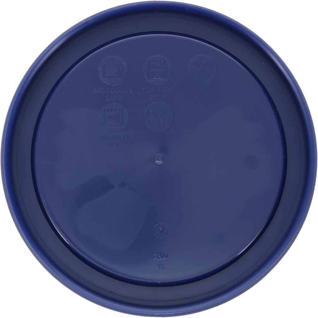 Pyrex 7200-Pc 2-Cup Blue Food Storage Lid (4-Pack) - Made In Usa | Bpa-Free Plastic | Top-Rack Dishwasher Safe | Refrigerator Freezer Safe | Secure Fit