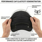 UV 50 Baseball Cap for Men and Women Quick Dry,Lightweight,Sport Baseball Hat for Golf Running Black