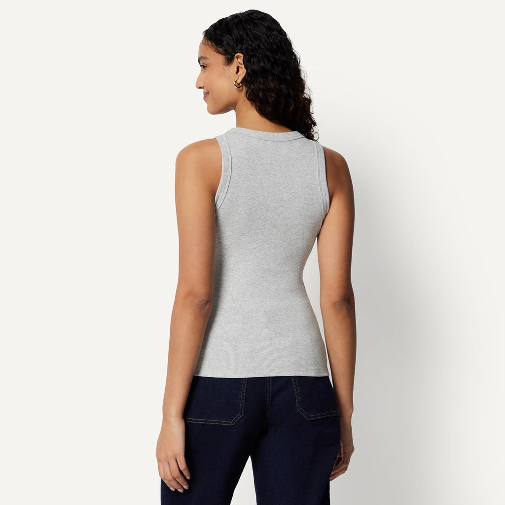 Amazon Essentials Women's Slim-Fit High Neck Ribbed Tank