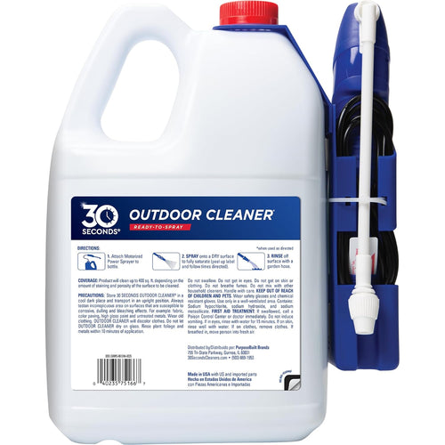30 Seconds Mold And Mildew Stain Remover | Ready To Use | Battery Powered Spray Wand | 1.3 Gallon