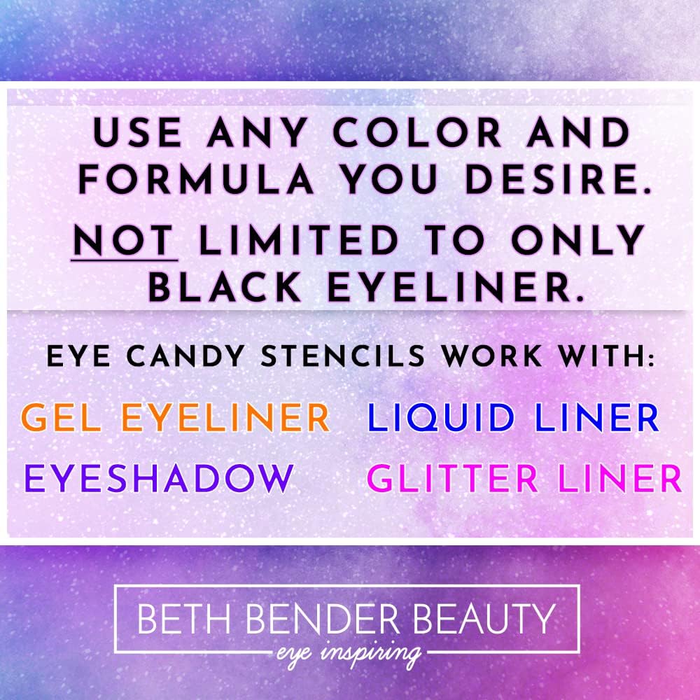 Eyeliner Stencils | Cat Eyeliner Stencil & Winged Eyeliner Tool | Made In Usa & Created By Celebrity Makeup Artist | Reusable And Flexible Eyeliner Tape & Eyeshadow Tape (Pack Of 1)