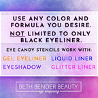 Eyeliner Stencils | Cat Eyeliner Stencil & Winged Eyeliner Tool | Made In Usa & Created By Celebrity Makeup Artist | Reusable And Flexible Eyeliner Tape & Eyeshadow Tape (Pack Of 1)