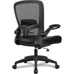 FelixKing Office Chair, Ergonomic Desk Chair Breathable Mesh Chairs Adjustable High Back Lumbar Support Flip-up Armrests, Executive Rolling Swivel Comfy Computer Chairs Home Office Black