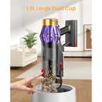 Cordless Vacuum Cleaner, 650W/60Kpa/70 Mins Vacuum Cleaners For Home With Self-Standing, Anti-Tangle Vacuum Cordless, Smart Display And 1.8L Cup Cordless Stick Vacuum Cleaner For Pet Hair/Carpets