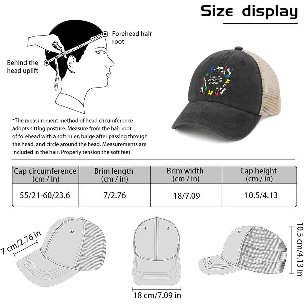 Easily Distracted By Dachshund Baseball Cap - Funny Wiener Dog Hat Dog Mom Dad Gift Easily Distracted By Bugs5