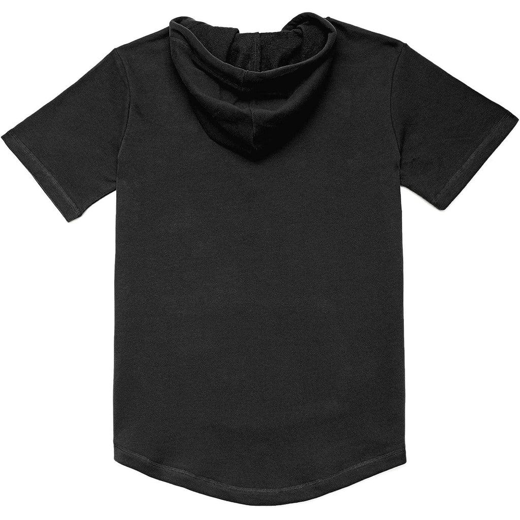 Dubinik®Short Sleeve Hoodie Lightweight Soft Cotton Moisture Wicking Kangaroo Pocket Short Sleeve Hoodie For Men