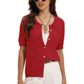 Short Sleeve Button Down Shirt for Women Lapel Lightweight Collared Blouses 2026 Summer Casual Cotton Tops