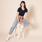 Women's Regular-Fit Short-Sleeve T-Shirt (Crewneck and V-Neck Options), Multipacks