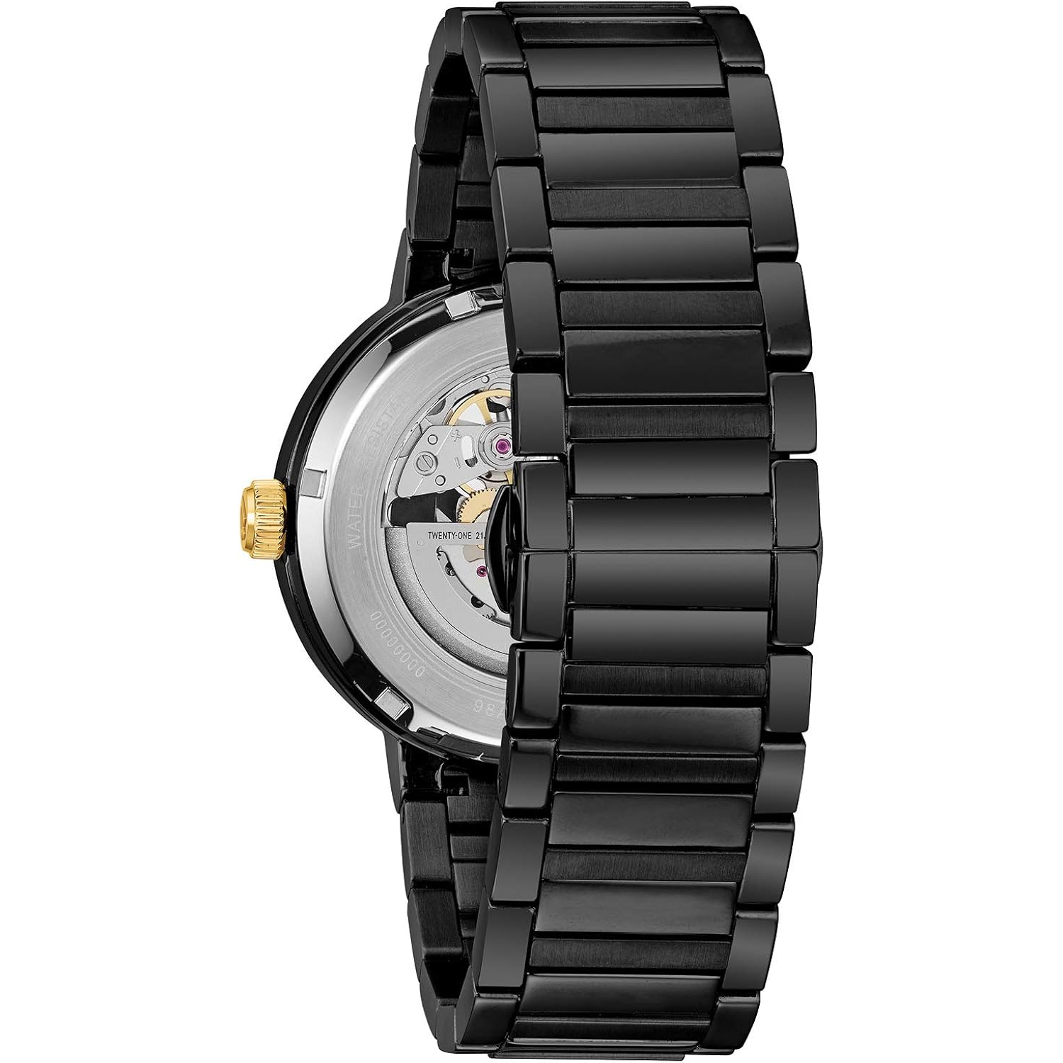 Bulova Men'S Modern 3-Hand Automatic Watch, Open Aperture Dial And Edge To Edge Crystal