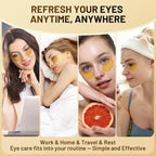 Under Eye Patches Masks - For Dark Circles, Puffy Eyes, Fine Lines, Wrinkles, Eye Bags Treatment With Collagen And Hyaluronic Acid,Firming & Cooling, Moisturizing And Hydrating (60 Pcs) Gold4