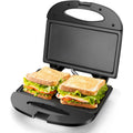 Aigostar Sandwich Maker With Non-Stick Deep Grid Surface For Egg, Ham, Steaks Compact Electric Grill Tostadora De Pan Black, Etl Certificated, Roy