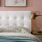 Modway Lily Biscuit Tufted Full Performance Velvet Headboard, White