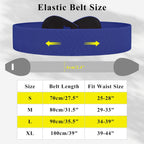 WHIPPY Women Wide Elastic Belt Ladies Stretch Dress Belt Fashion Waistband with 8-shaped Interlock Leather Buckle