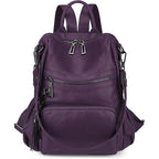 Travel Backpack Purse For Women Vegan Leather Ladies Fashion Tassel Shoulder Bag Convertible