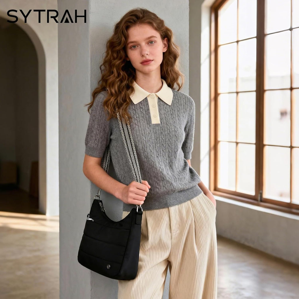 Anti Theft Crossbody Purse Hobo Crossbody Bags For Women, Quilted Puffer Bag Slouchy Built-In Wallet & Rfid Blocking