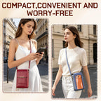 Women'S Phone Messenger Bag, Crossbody Phone Wallet, Rfid Touch Screen Crossbody Phone Purse, Anti-Theft Shoulder Strap