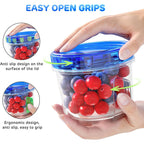 Freezer Storage Containers, [6 Pack-16 Oz] Airtight Plastic Food Storage Containers with Twist Top Lids, Soup, Meal Prep Containers | BPA Free | Stackable | Leakproof | Microwave/Dishwasher Safe