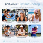 TOP-EX ChicPony™ UVCoolix Cooling UPF50+ Ponytail Thick Hair Womens Baseball Cap,Breathable Lightweight,Golf Running Sports White