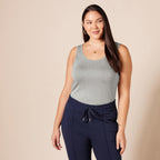 Amazon Essentials Women'S Slim-Fit Ribbed Scoop Neck Tank Tops, Pack Of 2
