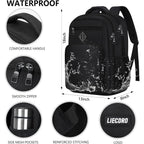 Black Backpack For Men, School Backpack For Boy Teens | 15.6 Inch Laptop Back Pack With Reinforced Straps