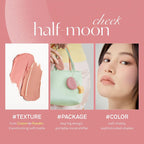 hince HALF-MOON CHEEK Cream Blush for Cheeks – Dewy Glow, Hydrating & Blendable Korean Beauty Face Blush, Lightweight Creamy Formula, Natural Soft Pink Finish (03 LILAC MOON)