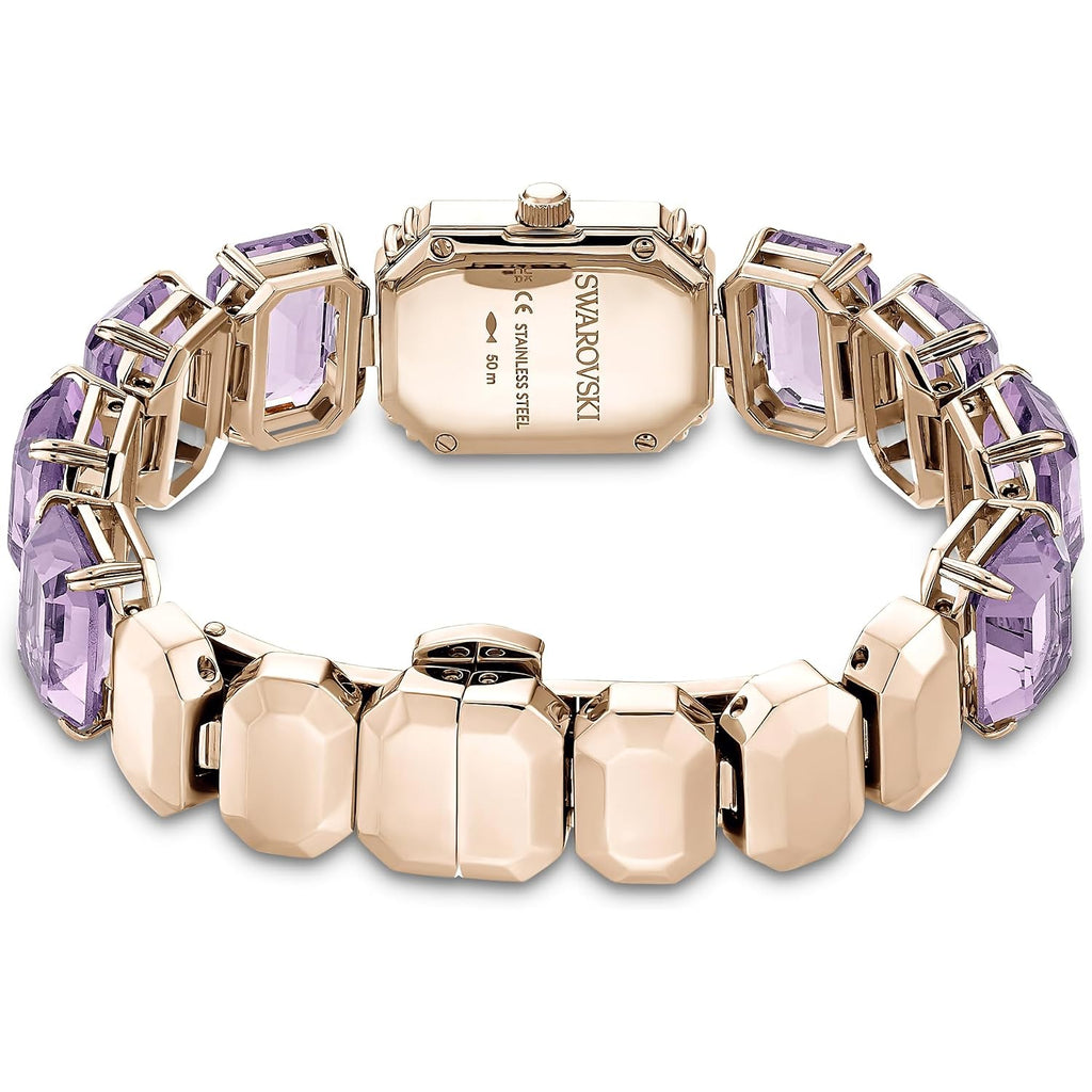 Swarovski Watch, Octagon Cut Bracelet, Purple, Champagne Gold-Tone Finish