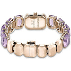 Swarovski Watch, Octagon Cut Bracelet, Purple, Champagne Gold-Tone Finish