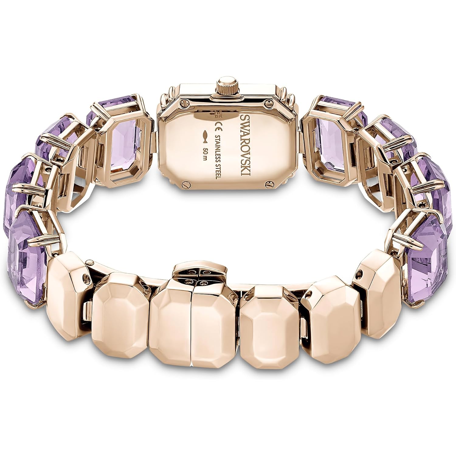 Swarovski Watch, Octagon Cut Bracelet, Purple, Champagne Gold-Tone Finish