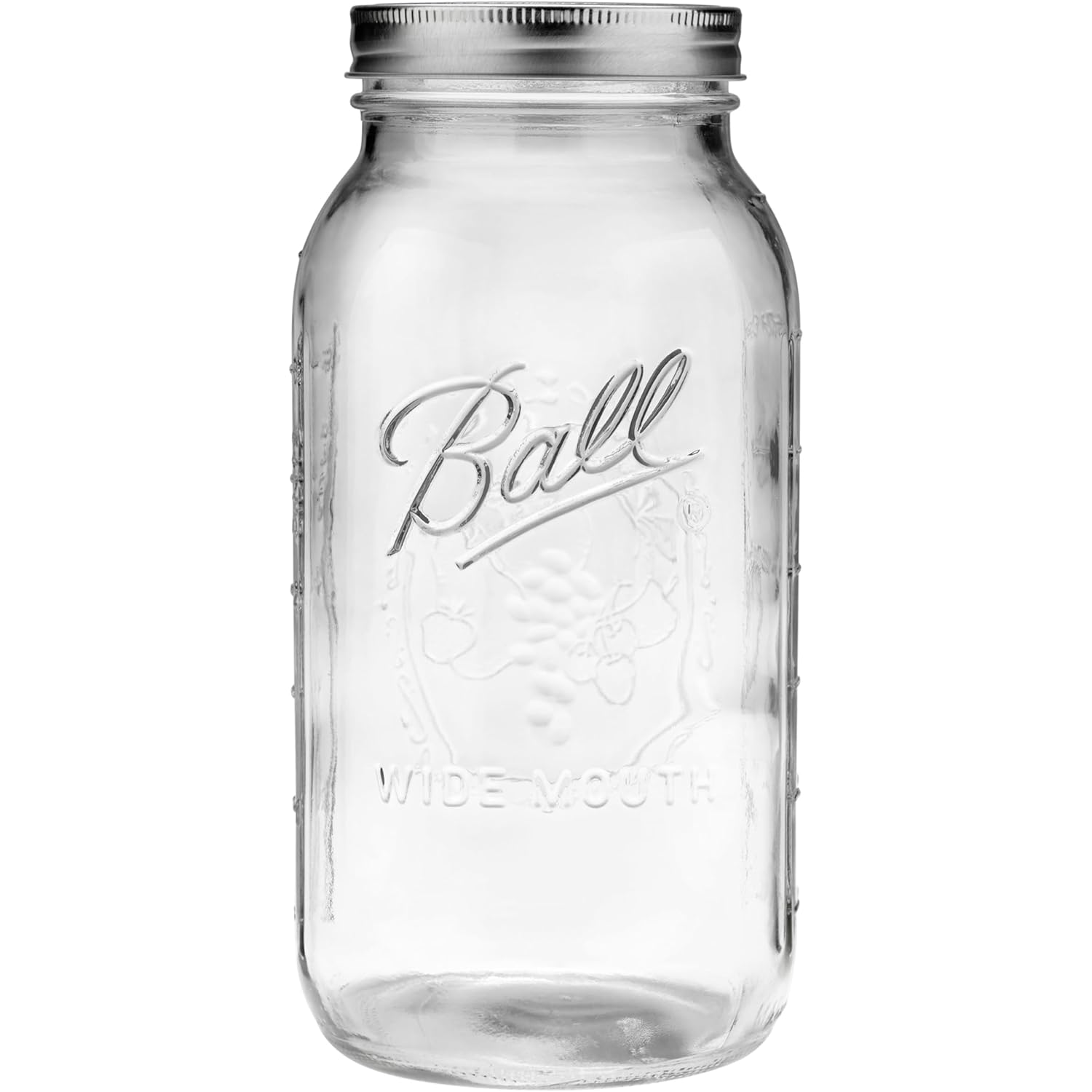 Ball - 64oz Wide Mouth Jars with Lids & Bands 6 Pack Jars | Half Gallon Large Glass Mason Jar for Food Storage with airtight Lid, 0.5 Gallon Glass Jar with Lid and Bands, Set of 6