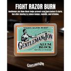 Gentleman Jon 3.7 Ounce Alum Block in Plastic Case - Upgrade Your Shave - Soothing Aftershave Solution for Shaving Razor Burn Relief - Travel Friendly Durable Plastic Case Included, Aftershave for Men