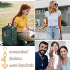 Heart KeyChain for Women Bagchain Gold Silver Fashion Keychains Accessories