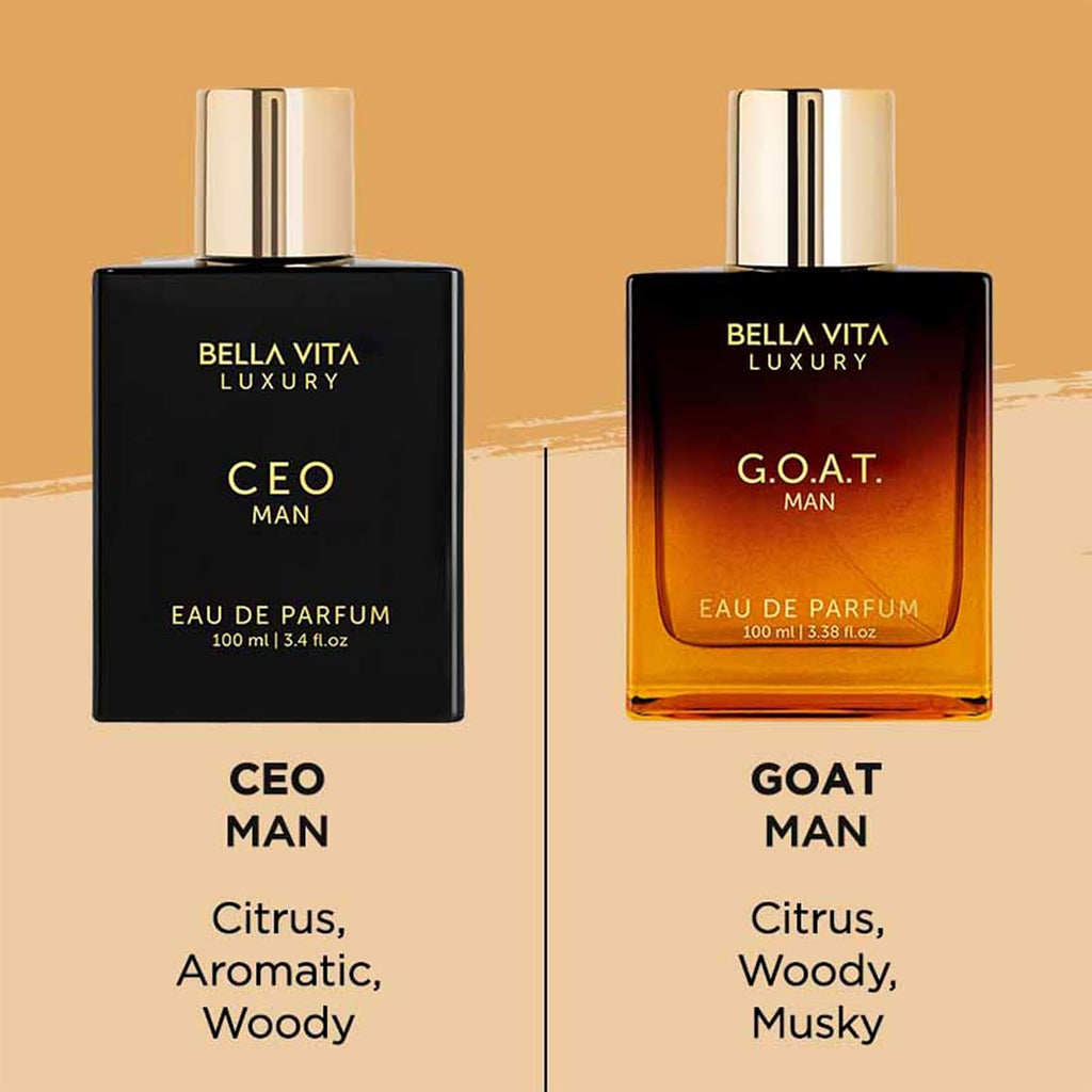 Bellavita Luxury Sigma Male (Ceo Man & Goat Man) Perfume Cologne For Men 2X100Ml Combo | Gift For Father'S Day | Cologne With Lemon, Lavender, Tonka & Agarwood Perfume