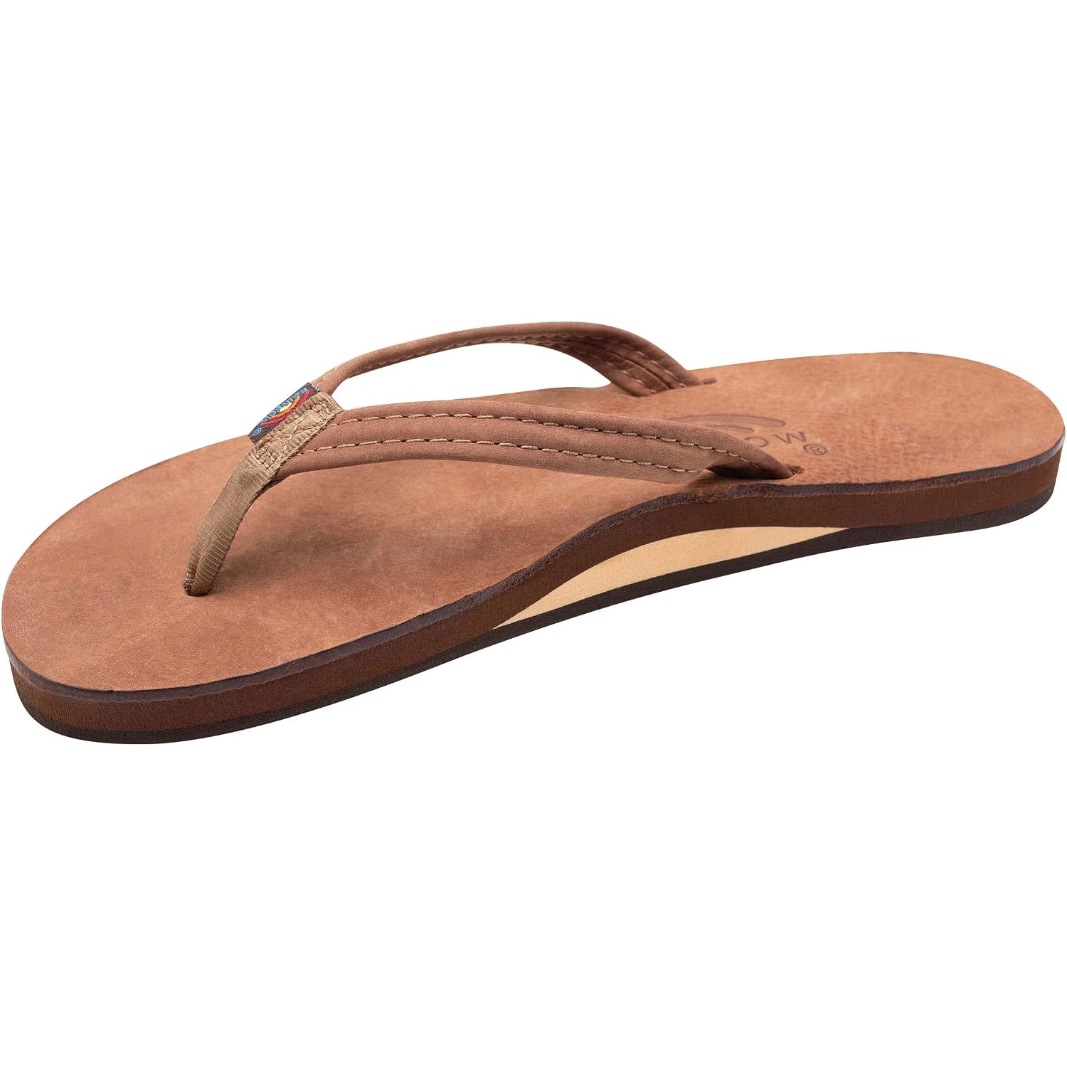 Rainbow Sandals Ladies Luxury Leather - Single Layer Arch Support With 1/2" Narrow Strap