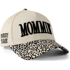 Womens Trucker Hat|Best Mom Ever Embroidery Adjustable Hat for Women from Daughter Son Beige/Leopard Print3