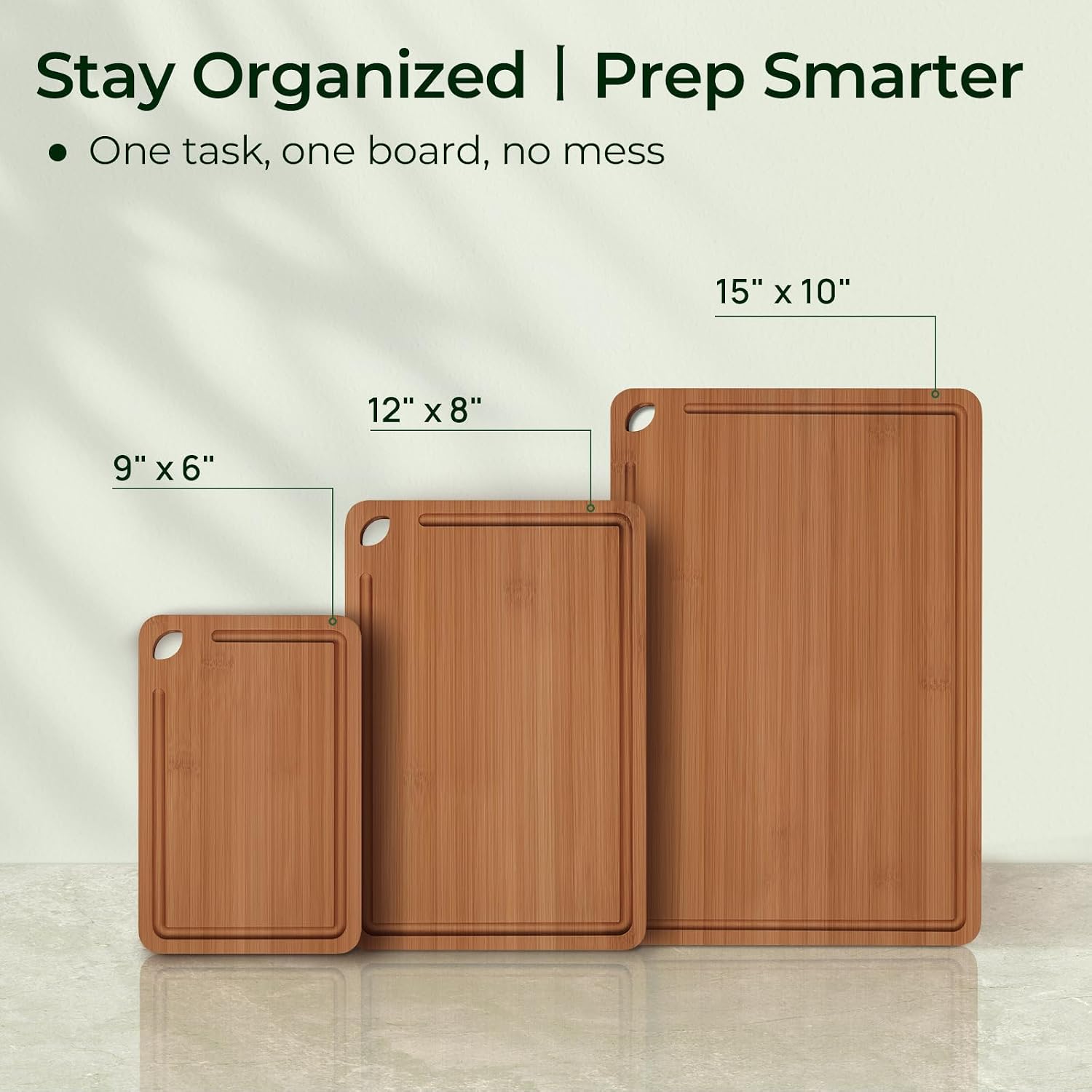 Keechee Bamboo Cutting Board, Durable Wood Cutting Boards For Kitchen With Deep Juice Grooves & Built-In Handles, Ideal Charcuterie & Chopping For Meat, Vegetables And Fruits Ideal Kitchen Gifts