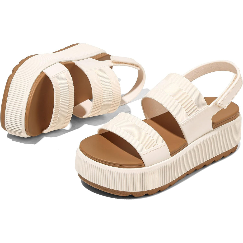 Platform Water Sandals For Women Chunky Wedge Lug Sole Comfortable Waterproof Summer Walking Beach Shoes