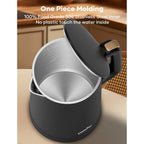 Electric Kettle, Double Wall 1.7L Stainless Steel Cool Touch, Water Boiler & Heater, 1500W Hot Tea Pot, Boil Dry Protection & Cordless Base, BPA-Free, Black
