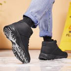 Non Slip Work Boots For Men Slip Resistant Shoes Waterproof Food Service Chef Kitchen Restaurant Working Boots Casual Leather Ankle Boot Outdoor Walking Booties