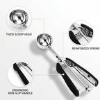 Ice Cream Scoop, 18/8 Stainless Steel Cookie Scoop, Cookie Scoops For Baking, 2 Tbsp/ 30 Ml/ 1 Oz Cookie Dough Scoop, Ice Cream Scooper With Trigger Release, Cookie Scooper For Baking