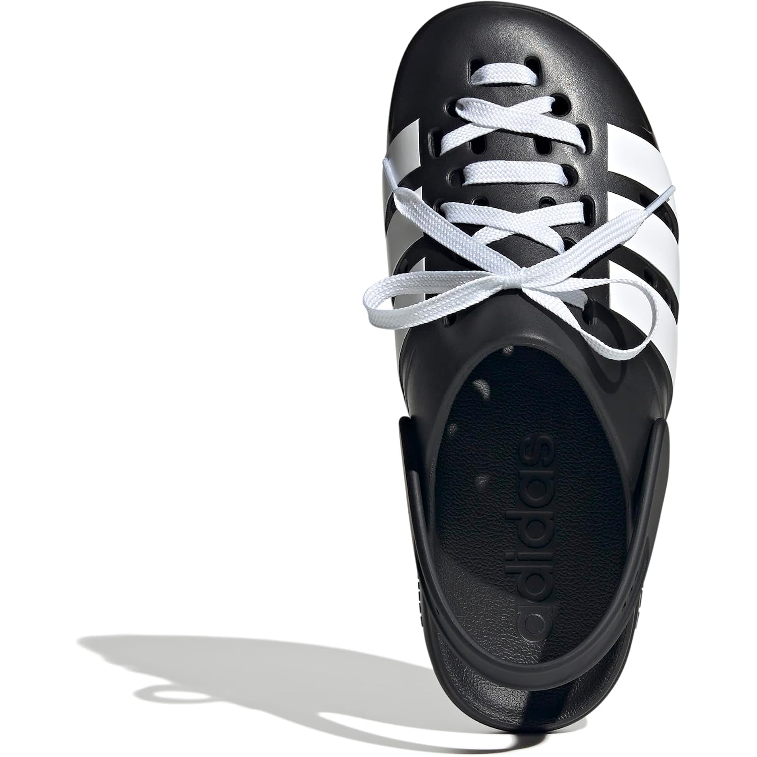 Adidas Unisex-Adult Adilette Clog 2.0, Black/White/Black, 11