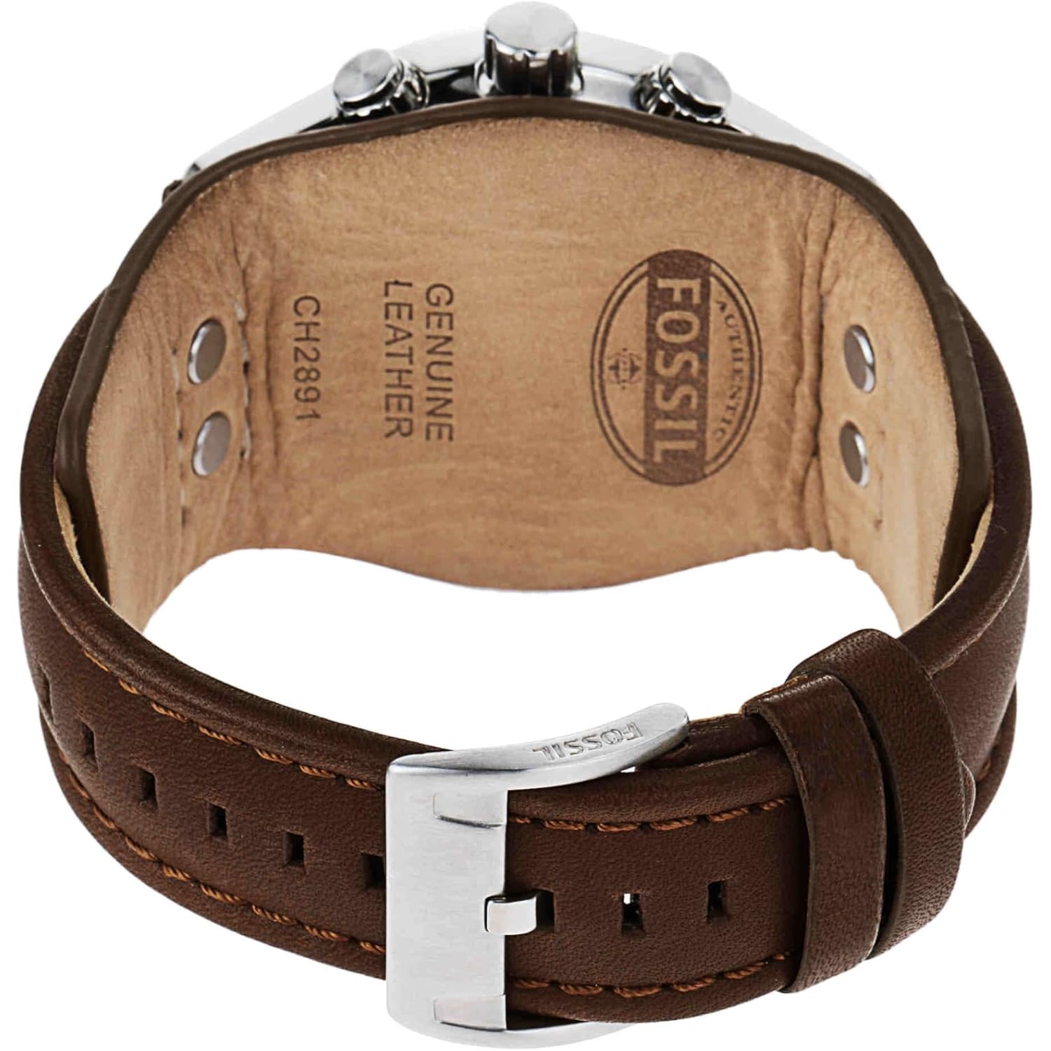 Fossil Men'S Watch, Coachman Quartz Stainless Steel And Chronograph Leather Watch For Men