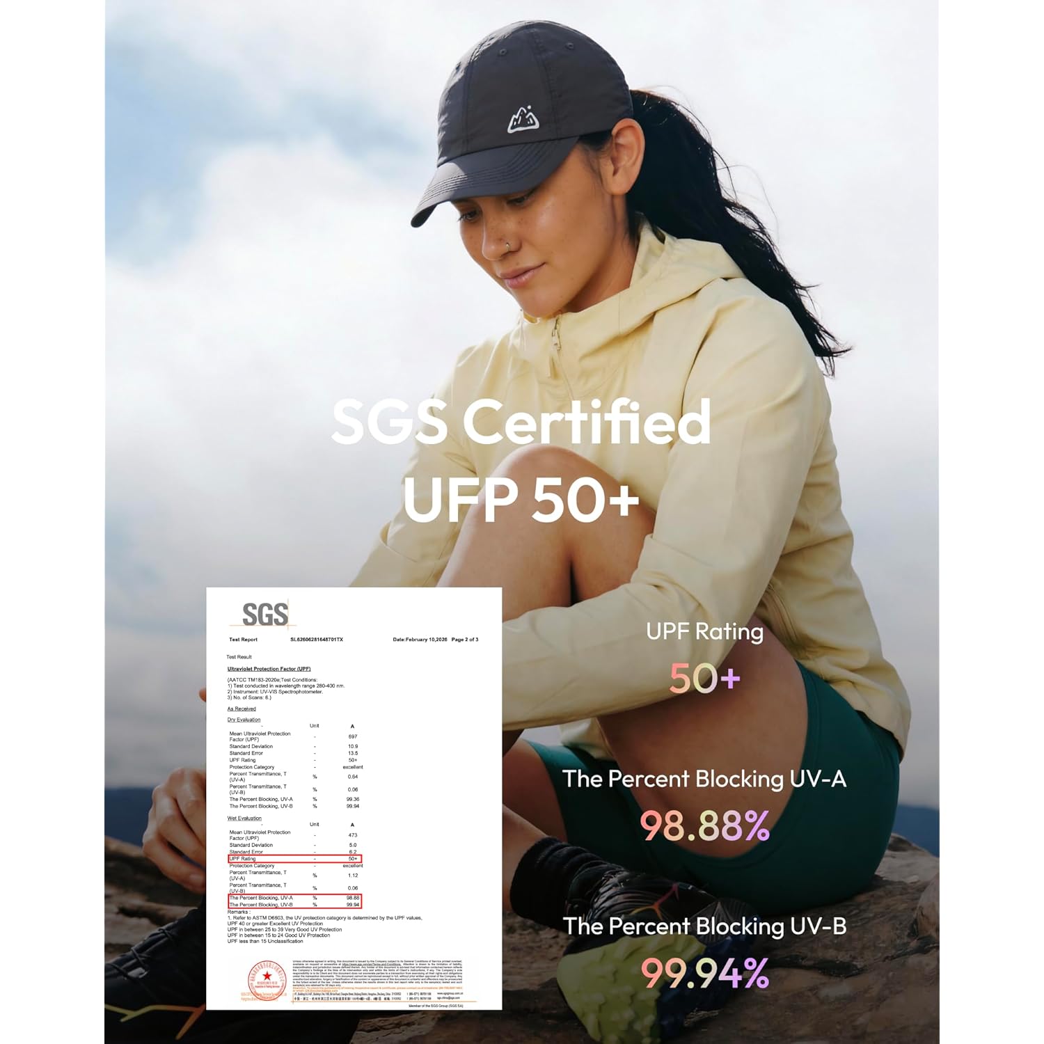 Jeasona UPF 50+ UV Protection Running Hat for Women, Lightweight Quick Dry Packable Sun Protection Baseball Cap