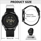 Cossinige Mens Digital Waterproof Military Watch For Men Black Dive Tactical Sports Minimalist Ultra-Thin Wrist Watch