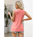 Zeagoo Women'S Summer Tank Tops 2026 Pleated Square Neck Loose Fit Casual Flowy Tunic Sleeveless Shirts