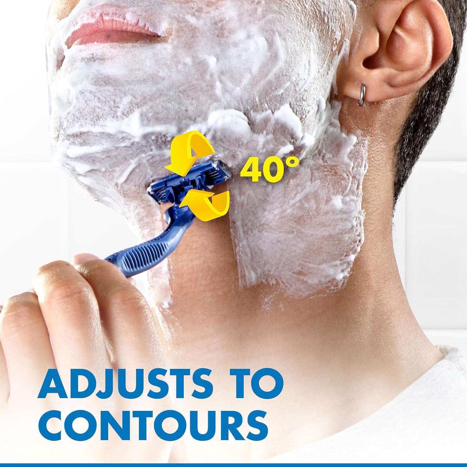 Gillette Sensor3 Comfort Disposable Razors for Men, 8 Count, Lubrastrip Glides Easily Over Your Skin