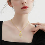 14K Solid Gold Mom Heart Pendant for Women Gold Heart Mom Necklaces with a S925 Sterling Silver Chain Mother's Day Anniversary Birthday Gifts Jewelry for Mom Her Wife Grandma