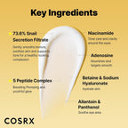 Cosrx Snail Mucin Peptide Under Eye Cream, 73.7% Snail Mucin And Niacinamide, Eye Care, Eye Cream Anti Aging, Korean Eye Cream For Dark Circles, Korean Skin Care, 0.84 Fl Oz